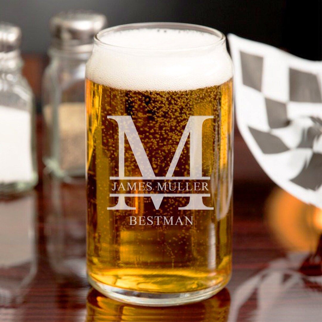 Personalized Beer Can Glass: Custom Miller Design - Etsy