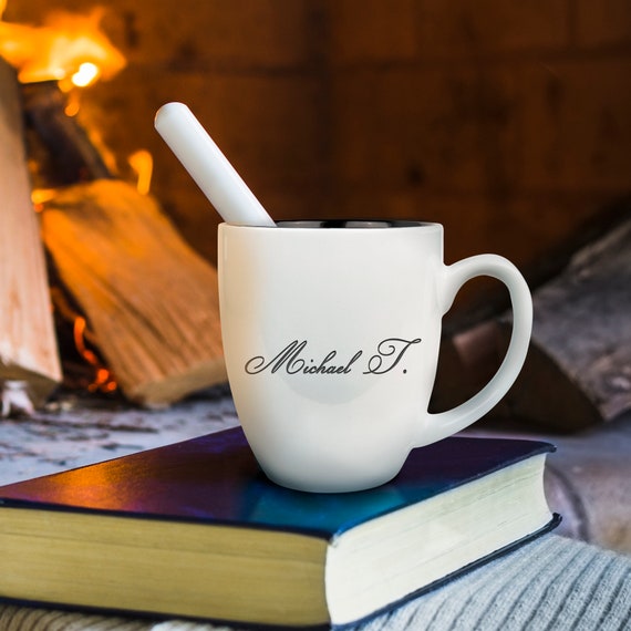 Personalized 16 Oz. Bistro Ceramic Mug - Etsy