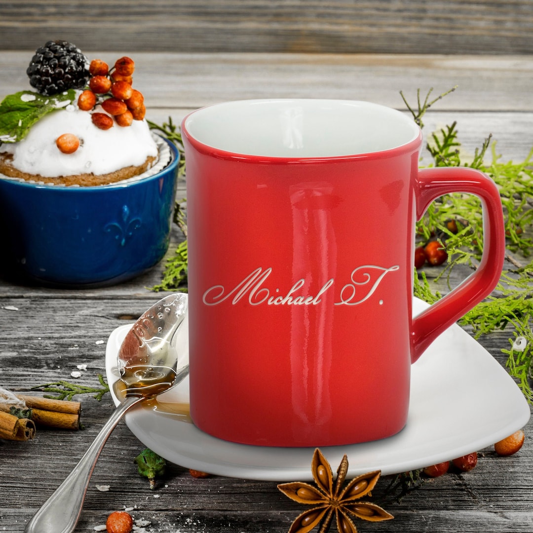 Personalized Rounded Corner Ceramic Mug - Etsy
