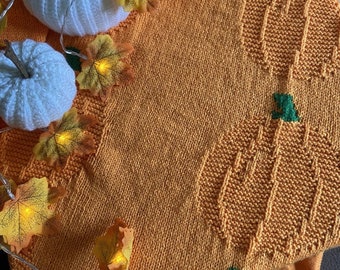 Pumpkin Spice Blanket Knitting Pattern PDF ONLY