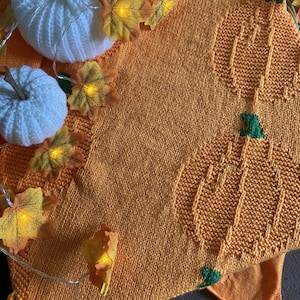 Pumpkin Spice Blanket Knitting Pattern PDF ONLY