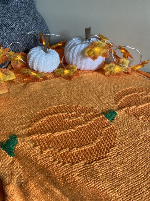 Pumpkin Spice Blanket Knitting Pattern PDF ONLY Etsy Canada