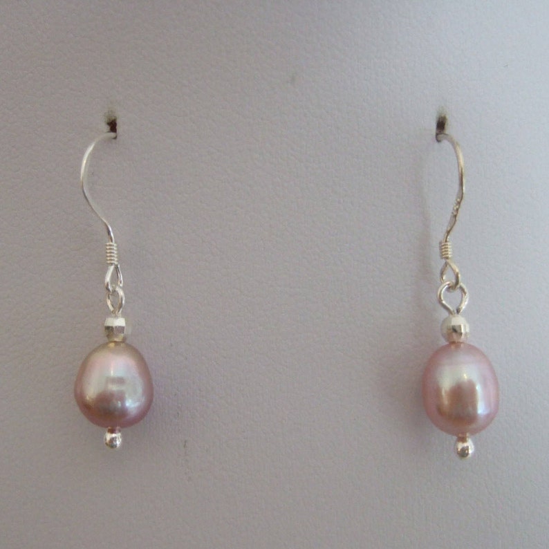 Natural Lilac Pink Freshwater Cultured Pearl Drops and - Etsy UK