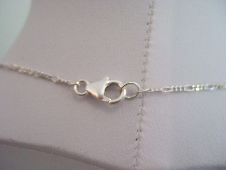 Sterling Silver 18 Fine Figaro Chain With Faceted Etsy UK