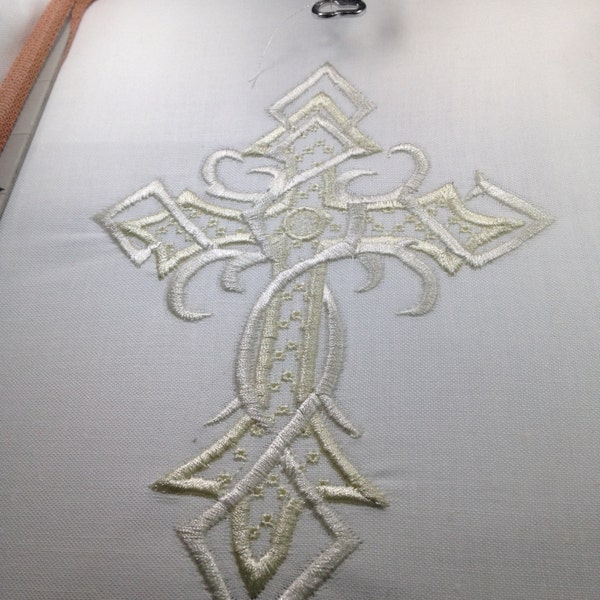 Celtic Cross 4  Lacy Machine embroidery design.  Instant Download