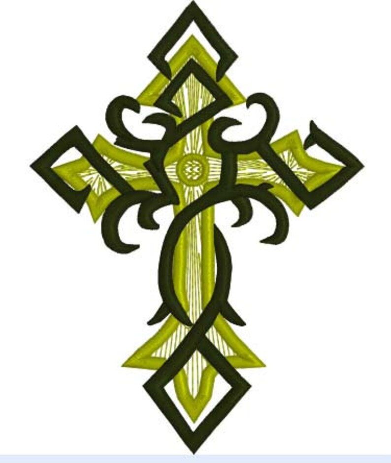 Celtic cross 3 machine embroidery design instant download  etsy