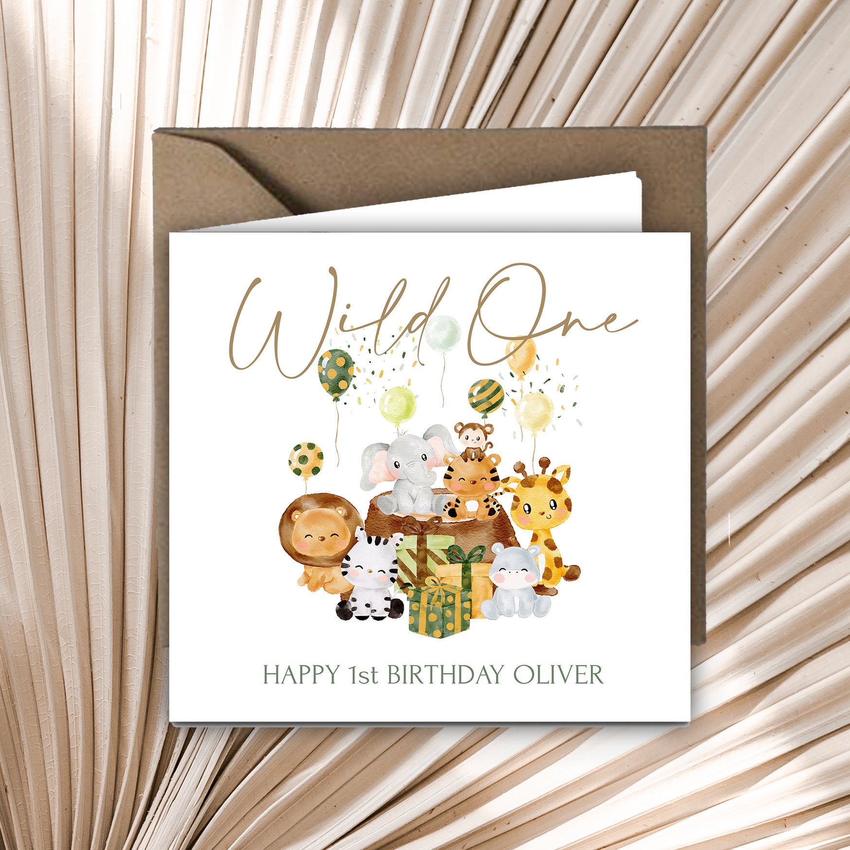 Wild 1st Birthday | Greeting Card Wild 1st Birthday | Greeting Card