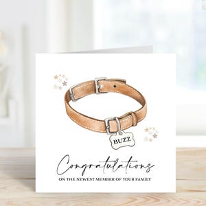 Carte personnalisée de félicitations pour chien - Nouveau chiot pour chien