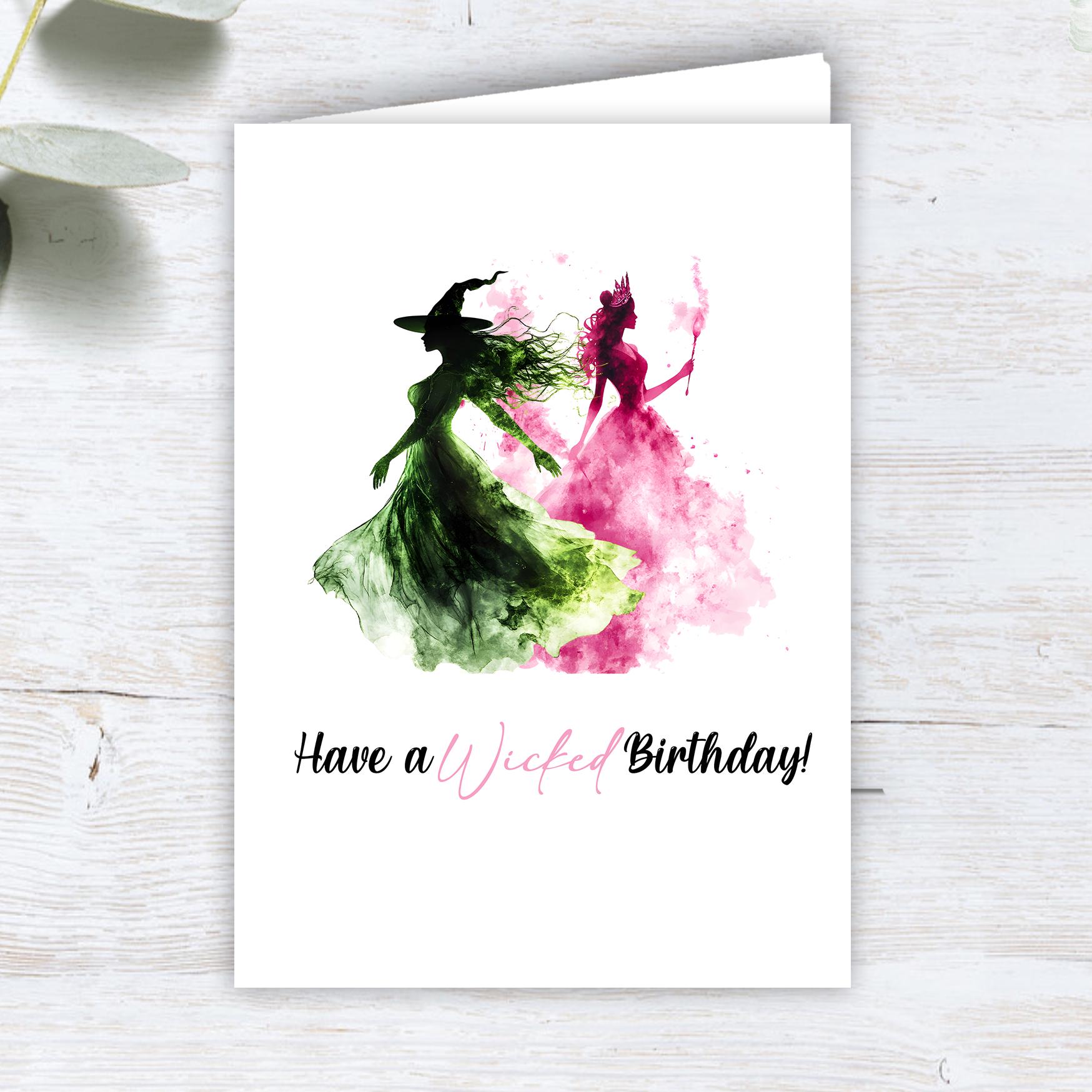 ACCOLIAMBER Halloween Geburtstagskarte 'Witching You A Wicked Birthday' – 14,8x21 Cm, Gruselig-lustig Für Frauen & Männer