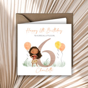 Personalised Printed 1st 2nd 3rd Birthday Card Princess Moana Any Age Daughter Niece Sister Granddaughter