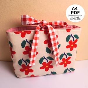 Book Sleeve with Bow Tutorial - Easiest Printable PDF Sewing Pattern