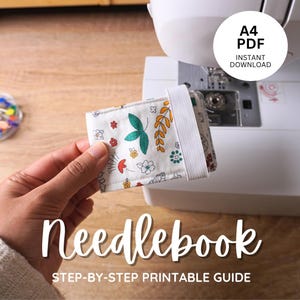 Needlebook PDF Sewing Guide For Pins & Needles (A Step-by-Step Needle Holder Printable Tutorial)