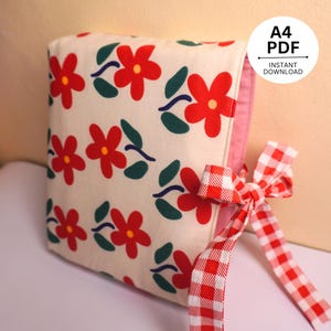 booksleeve with bow pdf printable sewing tutorial