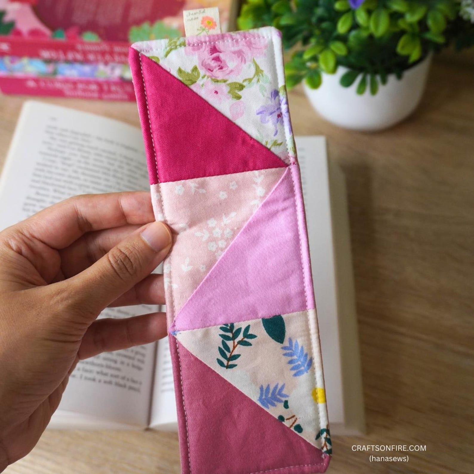 Patchwork FABRIC BOOKMARK PDF Sewing Pattern (printable A4 Guide ...