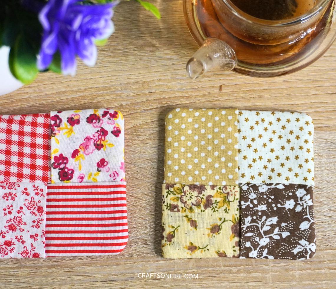 Printable Coaster Patterns.pdf Folded Coaster SEWING PDF Guide - Step-by-step Instructions With ...