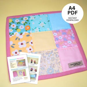 Patchwork Pot Holder PDF Sewing Guide For Beginners