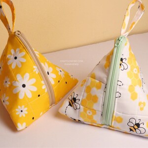 Triangle Pouch Sewing Tutorial for Beginners (step-by-step PDF Guide ...