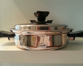 5 Piece Health Craft 5-PLY 304 Stainless Steel Skillet Saucepan & Steamer Insert - Pre Owned