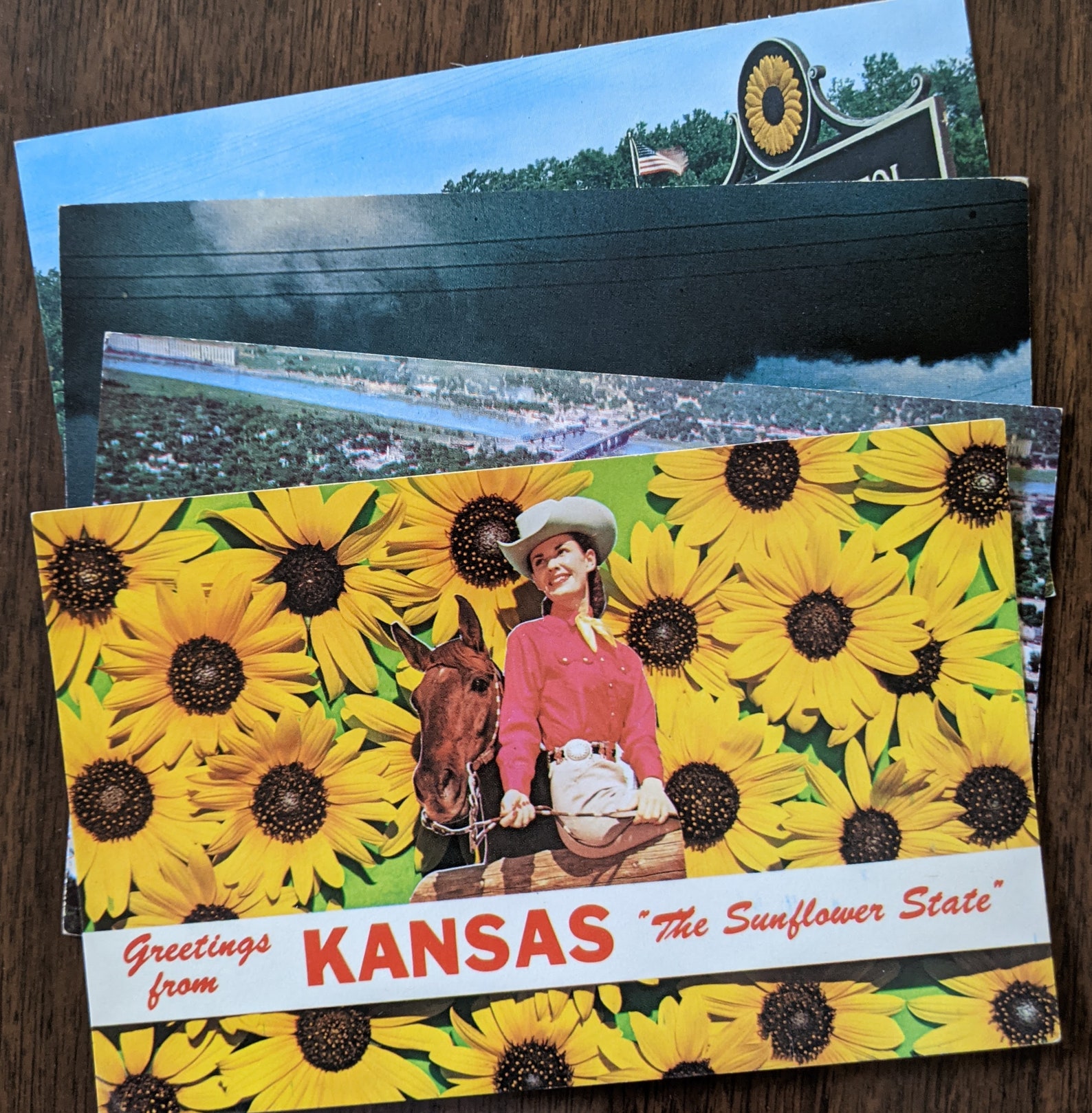 Set of 4 Kansas Vintage Postcards 1795 Etsy
