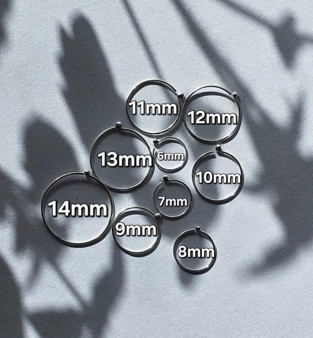 AceFunpiercing enaso forma anello orecchini cavatappi per uomini e donne sottile acciaio inox argento o oro 1.5/2/2.5mm