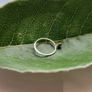 Very thin False Nose ring Silver Sterling, Fake Nose ring Hypoallergenic, Tragus Piercing, Cartilage Ring, Septum Ring, Piercing, Hoop
