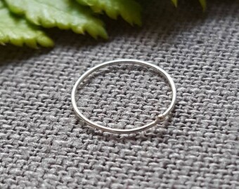 925 Sterling Silver Thin Hoop Nose Ring – 6,8,10,12mm Sizes, Cartilage Helix Lobe Eyebrow – Made In Australia