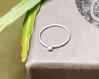 Solid 18ct WHITE GOLD Very thin Nose ring in 18ct Gold, ethical jewellery, nose jewellery, thin gold nose ring, ethical jewelry