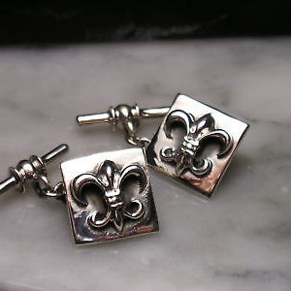 TOM K Chrome Cufflinks lile pendant button hearts