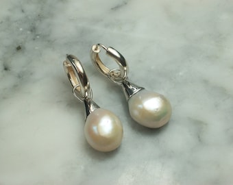 Pendientes Keshi cuentas de oro barroco del Mar del Sur criollo