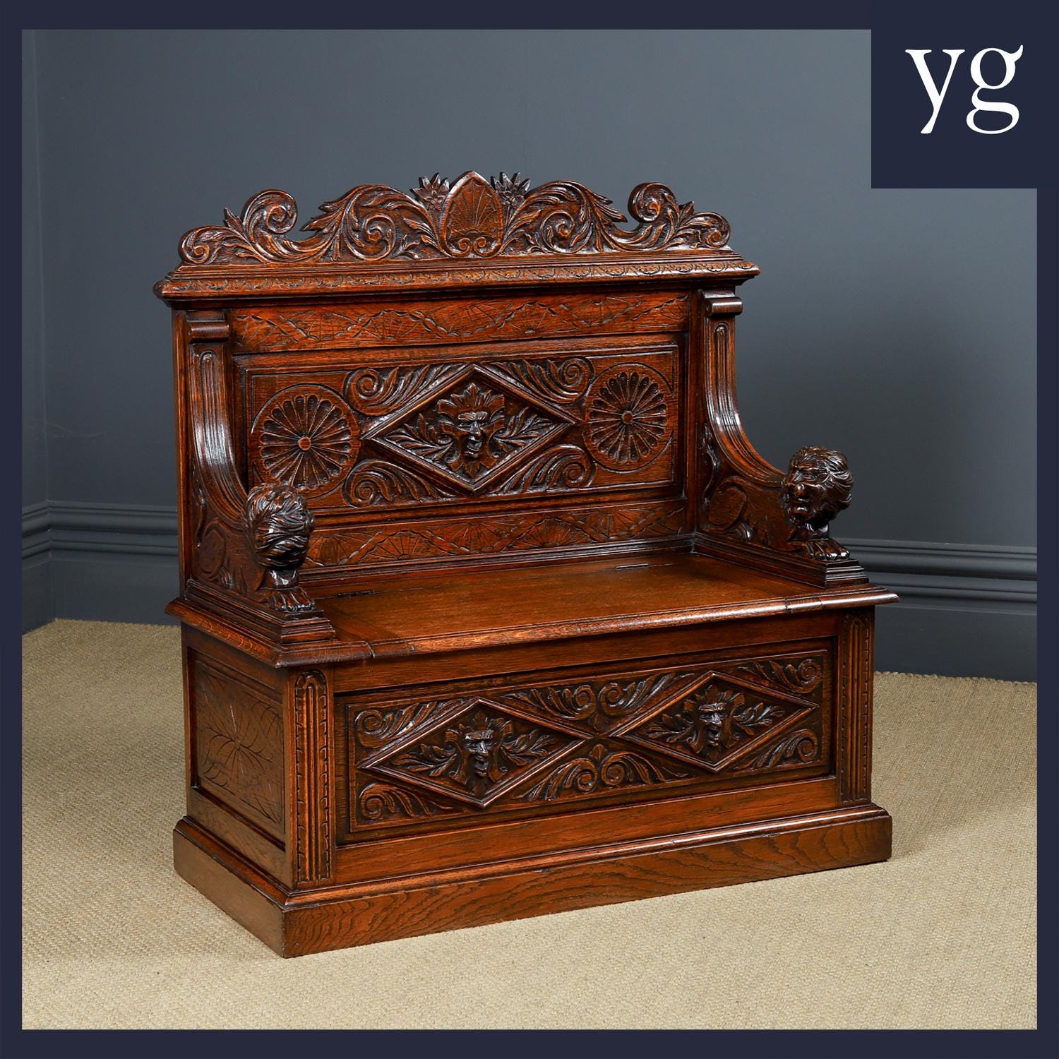 Antique Settle Bench Furniture - Etsy