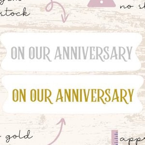 10 On Our Anniversary-kaarten maken van versieringen, sentimenten, groetbanners, doe-het-zelfbenodigdheden, scrapbookingbenodigdheden, kaarttoppers