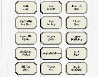 Cream Sentiment Banners: Card Making, Scrapbooking Embellishments
