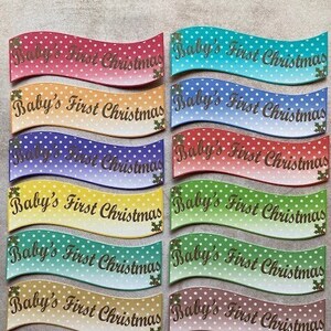 13 bannières pour le premier Noël de bébé, fabrication de cartes de Noël, fournitures de scrapbooking, fournitures de bricolage, embellissements de cartes