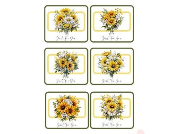 6 zonnebloemen speciaal voor jou kaarten maken banners versieringen sentimenten ambachtelijke kaart toppers Maak je eigen wenskaarten Scrapbooking bloemen