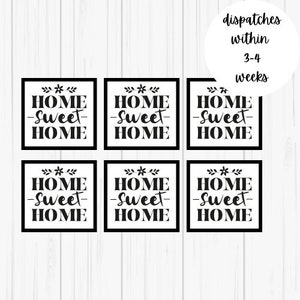 6 Home Sweet Home Kartendekorationen, Kartendekoration, DIY, DIY Bastelbogen, DIY Bastelbogen, Tischdekoration, Anhänger für den Umzug