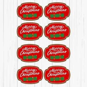 8 abbellimenti retrò per biglietti di auguri di Buon Natale, crea i tuoi biglietti di Natale, forniture per bricolage, decorazioni per biglietti, forniture per scrapbooking