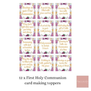 12 sentiments mixtes de communion chrétienne, fabrication de cartes, faites vos propres cartes religieuses, fournitures d'artisanat, scrapbooking, journalisation, toppers