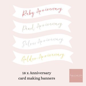 18 sentiments d'anniversaire de mariage, bannières de voeux, fabrication de cartes, fournitures de scrapbooking, embellissements d'artisanat, fournitures de bricolage