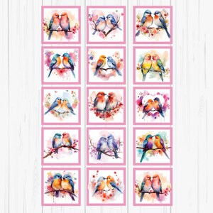 Lovebird Valentine Card Toppers, DIY Craft Embellishments