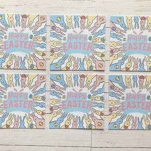 Forniture per la creazione di biglietti di Pasqua, sentimenti di buona Pasqua, forniture per bricolage fai da te, elementi per album, abbellimenti per biglietti, decorazioni per biglietti, conigli, 6
