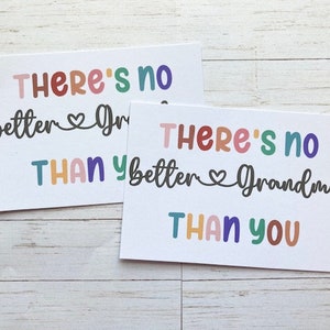 2 grandi abbellimenti per biglietti No Better Grandma, biglietti di famiglia, forniture per scrapbooking, forniture per artigianato, decorazioni per biglietti, artigianato fai da te