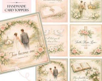Bible Verse Card Toppers for Christian Wedding Card Making, Scrapbooking & Papercrafts (6)