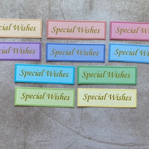 10 desideri speciali, sentimenti, qualsiasi occasione, striscioni di auguri, creazione di biglietti, forniture per scrapbooking, forniture artigianali, abbellimenti per biglietti