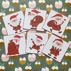 6 enfeites para fazer cartões de Papai Noel, fazer cartões de Natal, suprimentos para scrapbooking, enfeites para cartões de Natal, artesanato para feriados, suprimentos para artesanato
