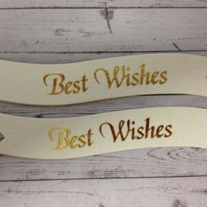 10 vergulde beste wensen-sentimenten / wenskaarten / etiketten / kaarten maken / scrapbookingbenodigdheden / kaartversieringen / kaarttoppers