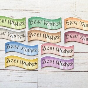 Suministros para hacer tarjetas para cualquier ocasión, mejores deseos, pancartas con frases, adornos para manualidades, suministros para álbumes de recortes, suministros para diarios, mini, paquete de 10