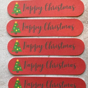 10 sentiments rouges de joyeux Noël, bannières de voeux, fabrication de cartes, fournitures d'artisanat, fournitures de scrapbooking, embellissements de cartes, dessus de cartes