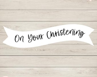 Christening Card Toppers, Cardmaking, Scrapbooking, Crafts, Gift Tags, pack of 20