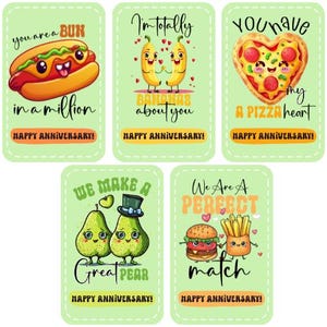 5 décorations de jeu de mots drôles de nourriture, fabrication de cartes d'anniversaire, fournitures de fabrication de cartes, faire vos propres cartes humoristiques faites main, travaux manuels, scrapbooking