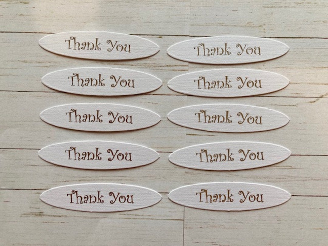 10 Silver Foiled Thank You Sentiments / Greetings Banners / Card Making ...